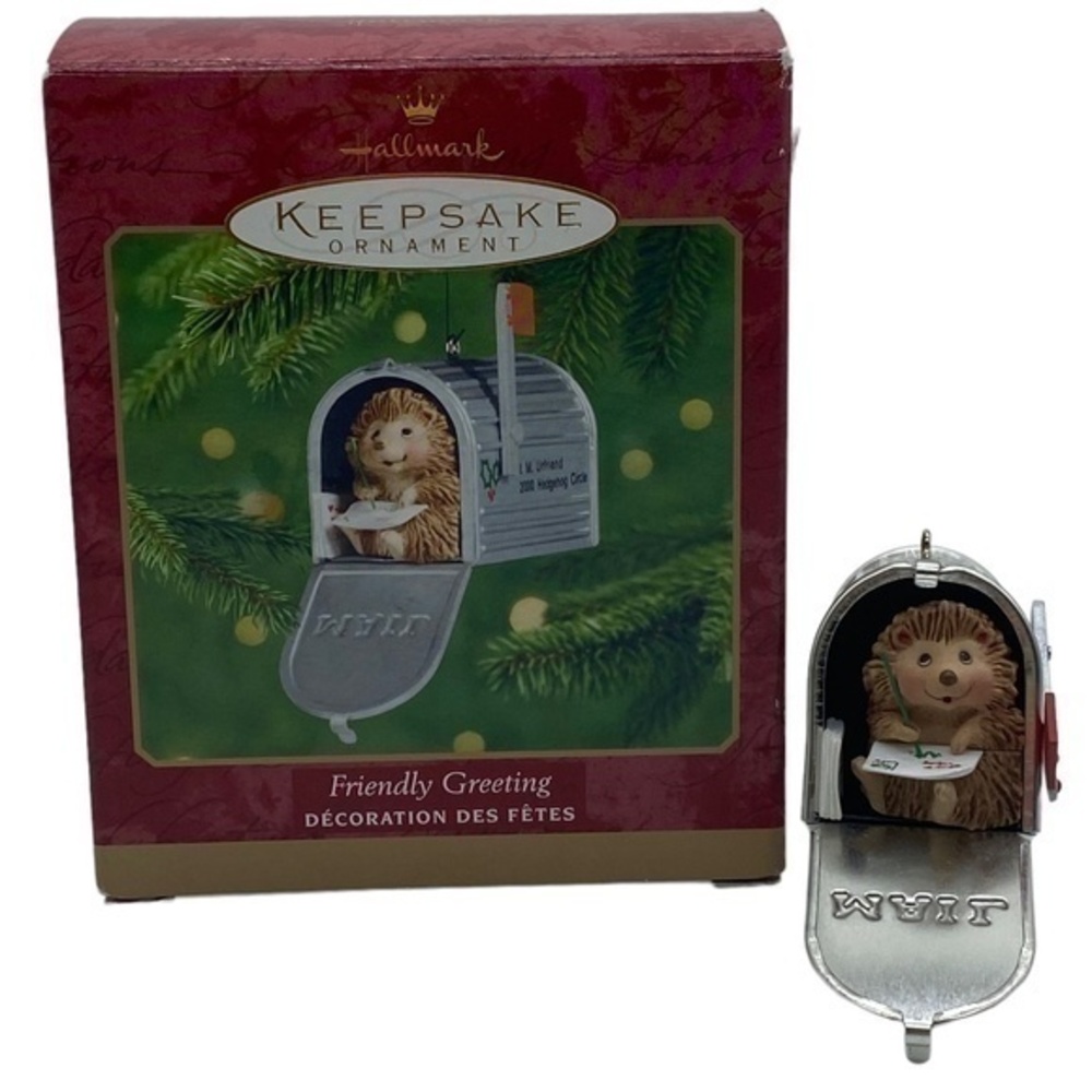 Hallmark Keepsake Vintage Friendly Greeting by Joanne Eschrich Ornament 2000
